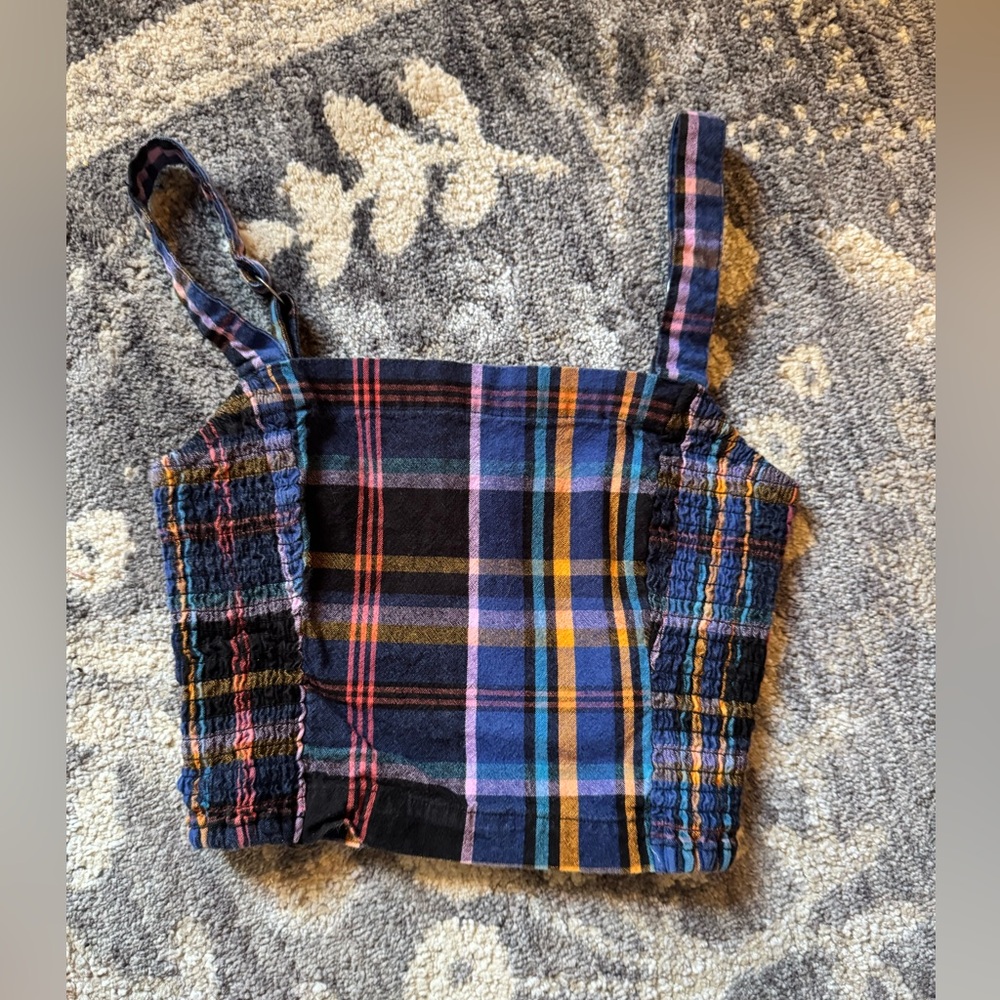 Hollister Multicolor Plaid Crop Top